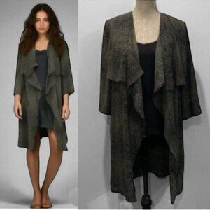 H&M Green Animal Print Open Cardigan Size 6